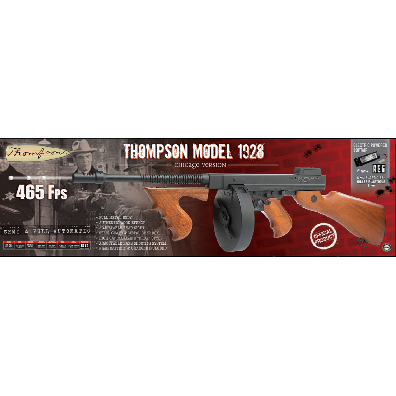 CYBERGUN - Thompson M1928 Drum FullMetal/Wood AEG