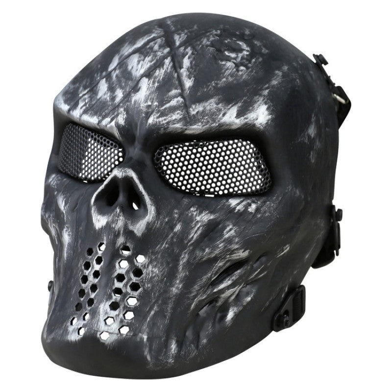 KombatUK - Skull mesh mask | Gunmetal